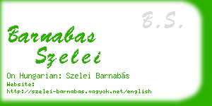barnabas szelei business card